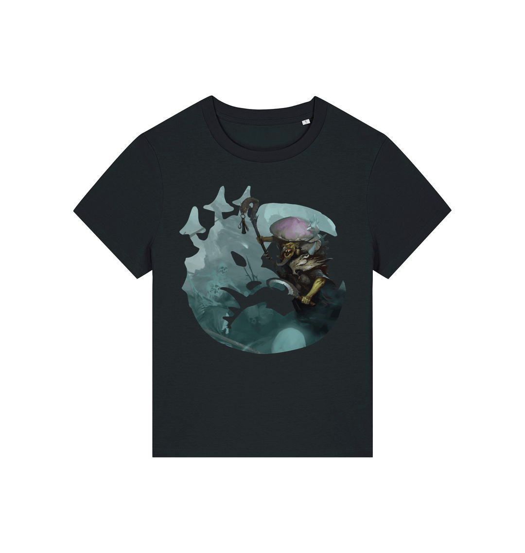 Black Printed T-shirt Front